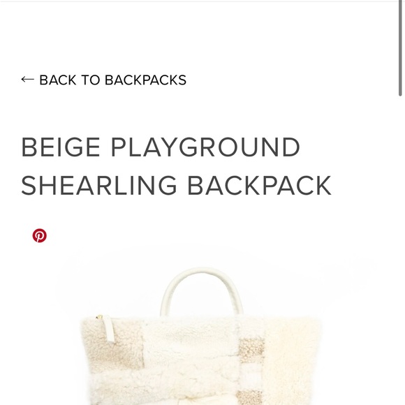 Primecut Playground Shearling Backpack Beige White Tan - Picture 1 of 7